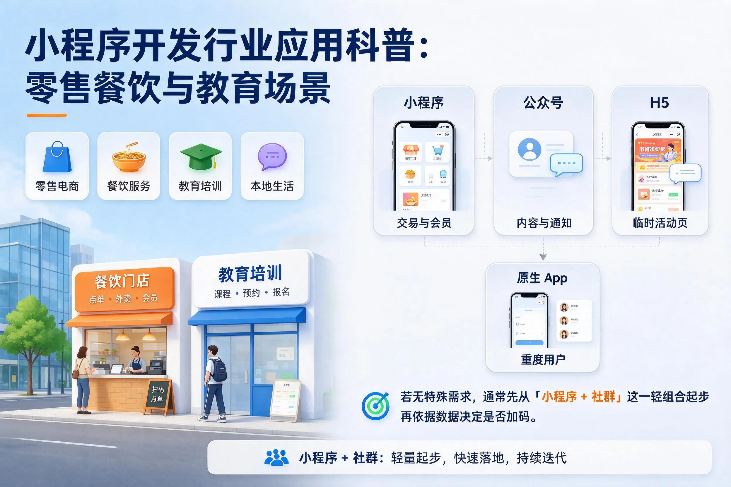 攀枝花小程序开发行业应用科普：零售餐饮与教育场景