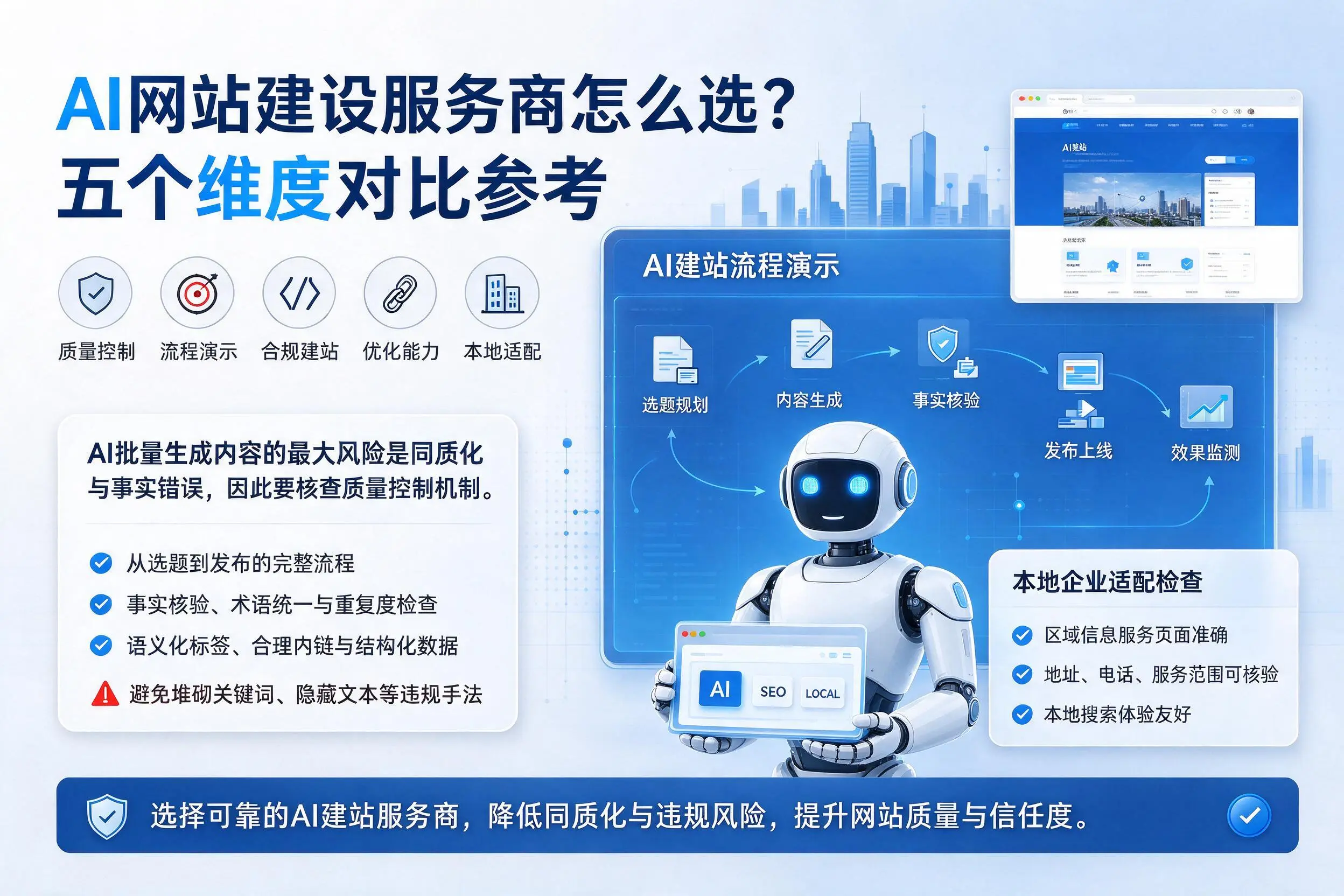 攀枝花AI网站建设服务商怎么选？五个维度对比参考